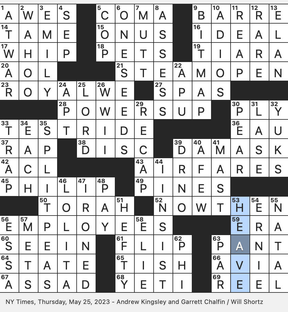Rex Parker Does The NYT Crossword Puzzle Banned Book Of 1955 THU 5 25 23 Jojo Rabbit Setting Abbr Dogs That Can Run Up To 35 Miles An Hour Pronoun