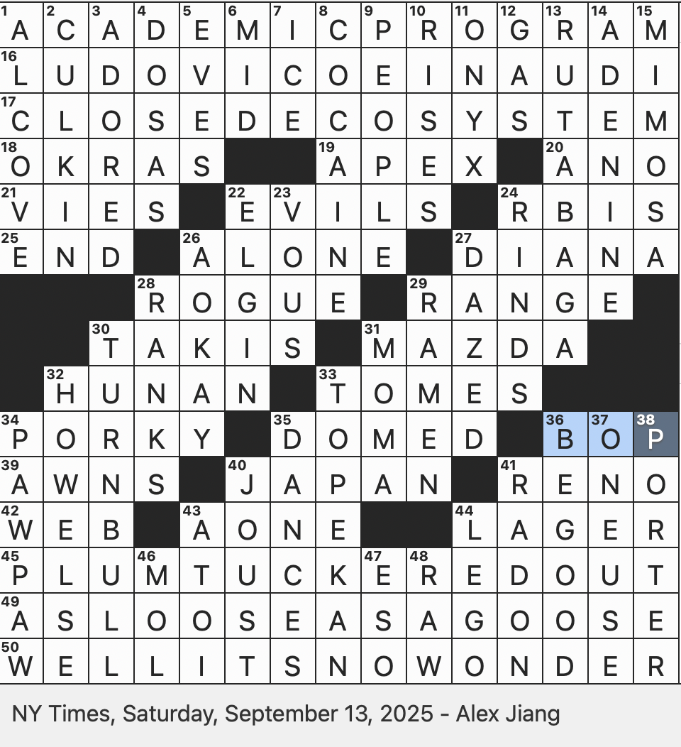 Rex Parker Does The NYT Crossword Puzzle Botanical Bristles SAT 9 13 25 Found Darling Italian Pianist Who Composed The Scores For Nomadland And The Father Octet On A Chessboard 