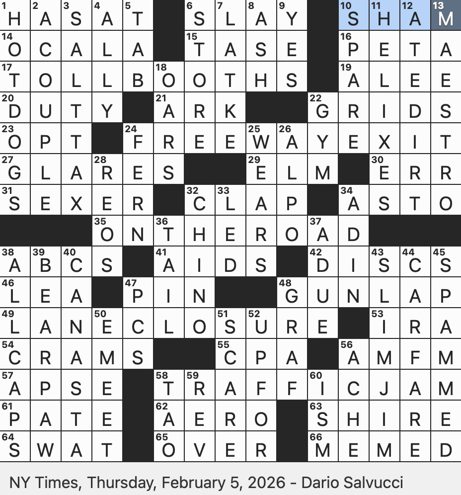 Rex Parker Does The NYT Crossword Puzzle Chick Checker Of A Sort THU 2 5 26 Bible inspired Tourist Attraction In Williamstown Ky Levy That Helped Fund The Erie Canal Meat
