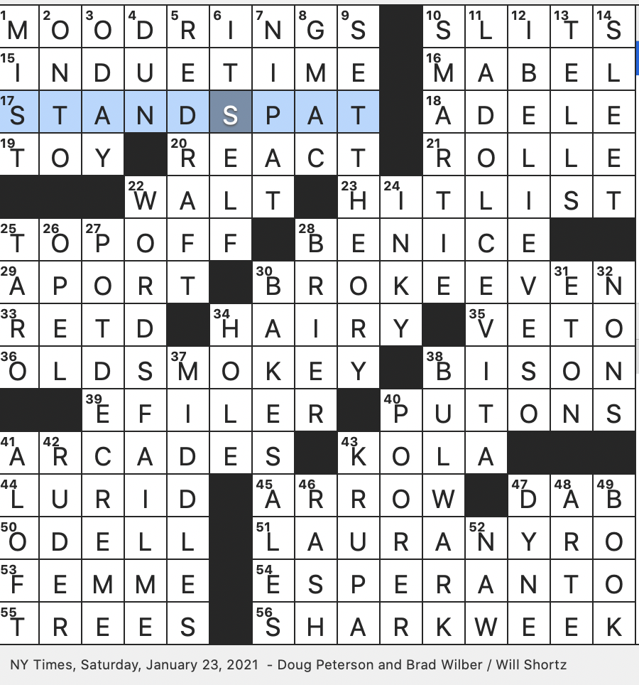 Rex Parker Does The NYT Crossword Puzzle Danny Ventriloquist Dummy For Jimmy Nelson SAT 1 23 21 Snow capped Peak Of Song Pirates Of Penzance Ingenue Nut Chewed As Stimulant 
