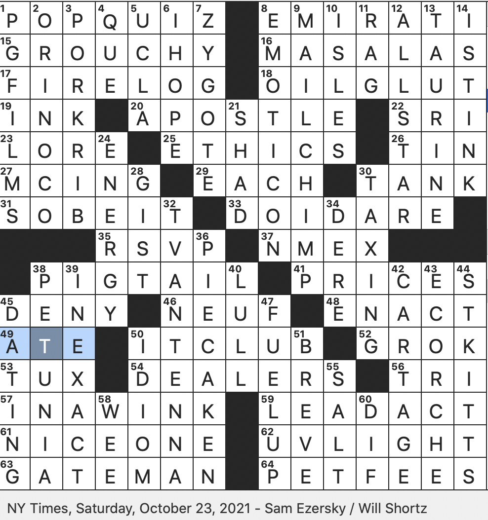 Rex Parker Does The NYT Crossword Puzzle Drawing Of The Body Without Its Skin From The French SAT 10 23 21 Online Marketing Giant With Primate In Its Logo L A Jazz