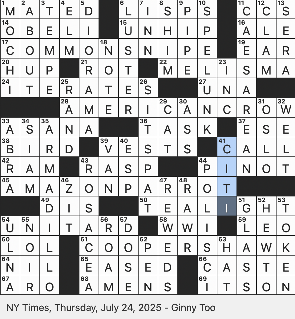 Rex Parker Does The NYT Crossword Puzzle East Of Eden Girl THU 7 24 25 Relative Of A Votive Candle Stereotypical Attire For Tech Bros Lasting Lash Effect Rex Parker Does The NYT Crossword Puzzle East Of Eden Girl THU 7 24 25 Relative Of A Votive Candle Stereotypical Attire For Tech Bros Lasting Lash Effect