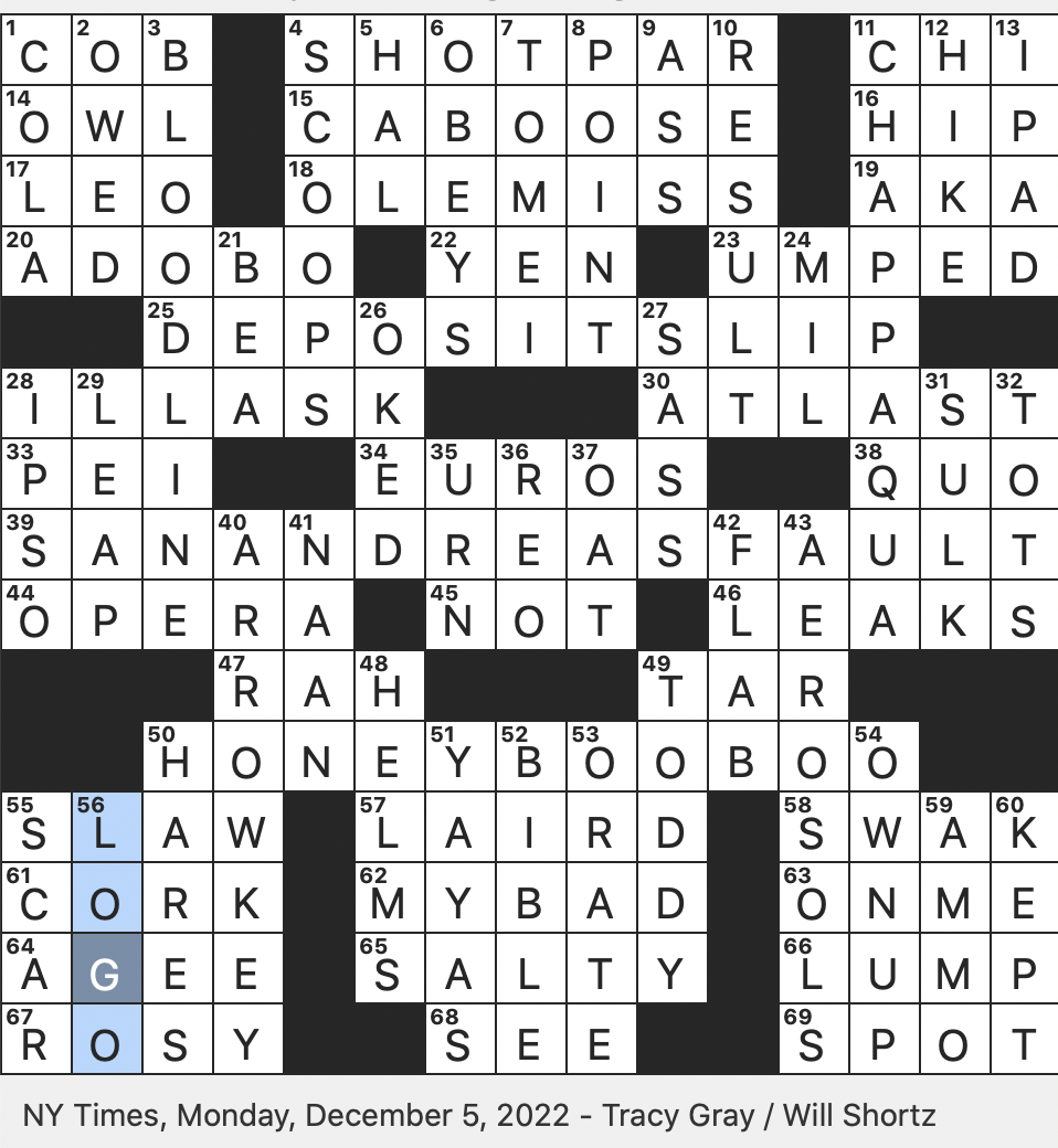 my bad crossword clue