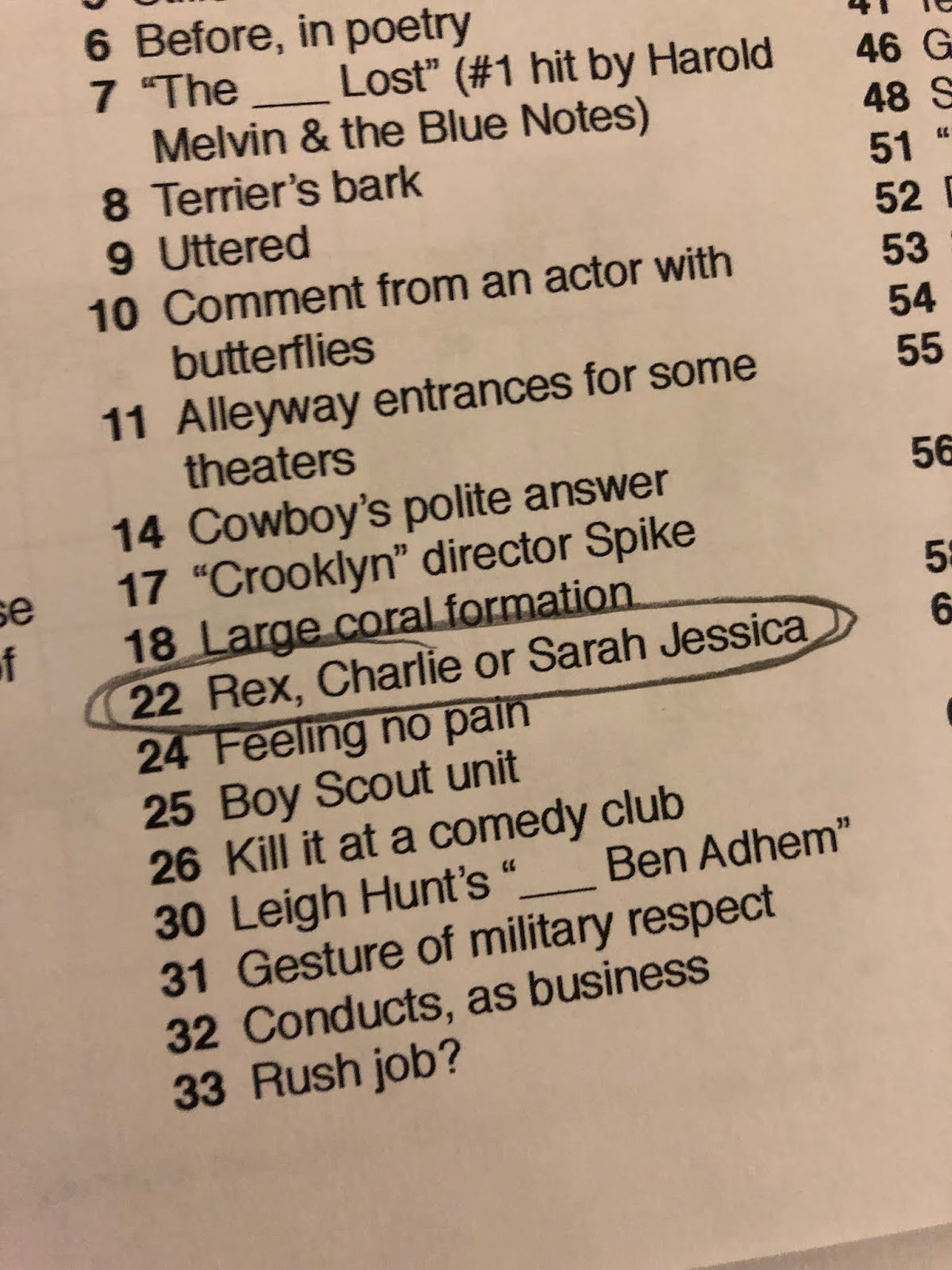 Rex Parker Does The NYT Crossword Puzzle Forward In Florence THU 4 18 19 Anago At Japanese Restaurant Hand held Console Introduced In 1989 People Whose Political Views Are Communist Lite 