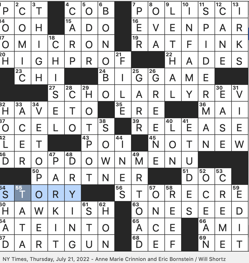 Rex Parker Does The NYT Crossword Puzzle Herringlike Fish THU 7 21 22 Destination In Hercules 12th Labor Relative Of A Chimpanzee Dish In Which Ingredients Are Cooked At The