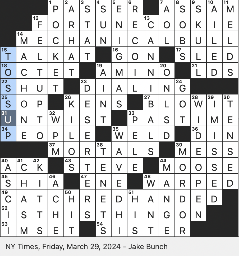 Rex Parker Does The NYT Crossword Puzzle Hunks Of Plastic FRI 3 29 24 Enlightened Buddhist Sweet Message Bearer Emoji That Might Be Used In Response To A Funny Text 
