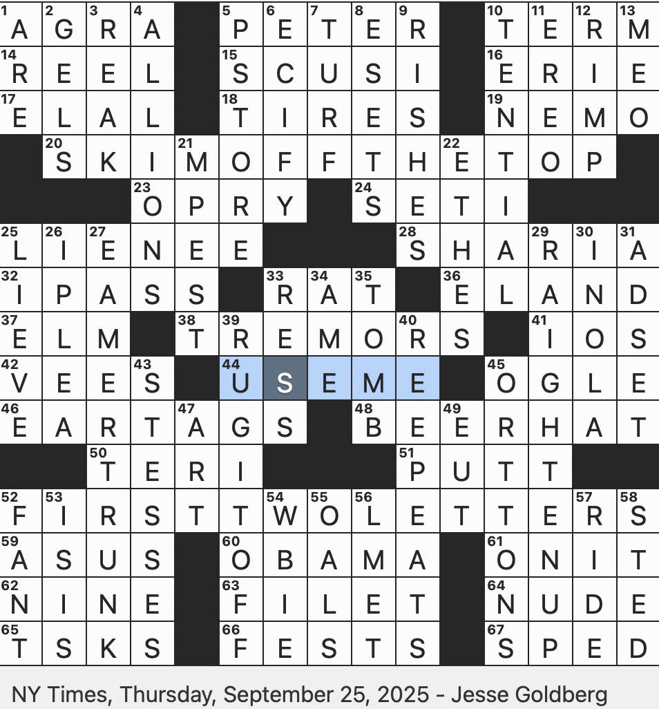Rex Parker Does The NYT Crossword Puzzle Onetime Capital Of The Mughal Empire THU 9 25 25 Traveler s Aid Familiarly Pardon Me In Padua Anaheim Ballplayers The Chicago Bulls