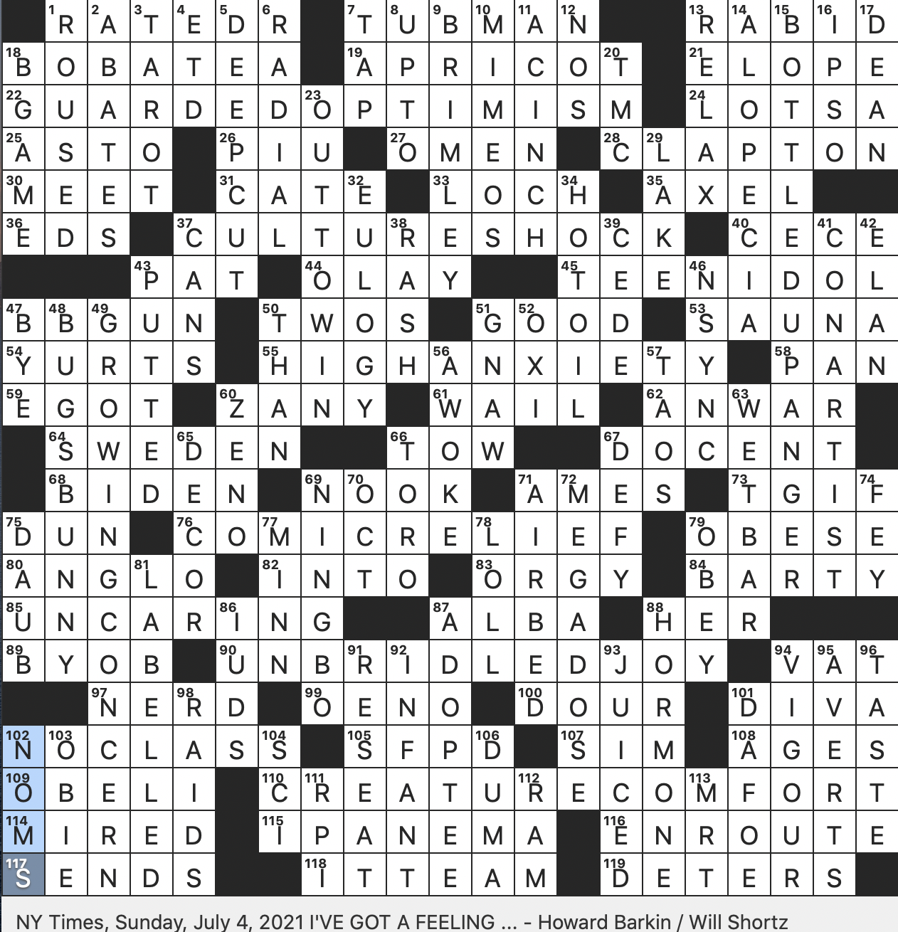 otherworldly crossword clue