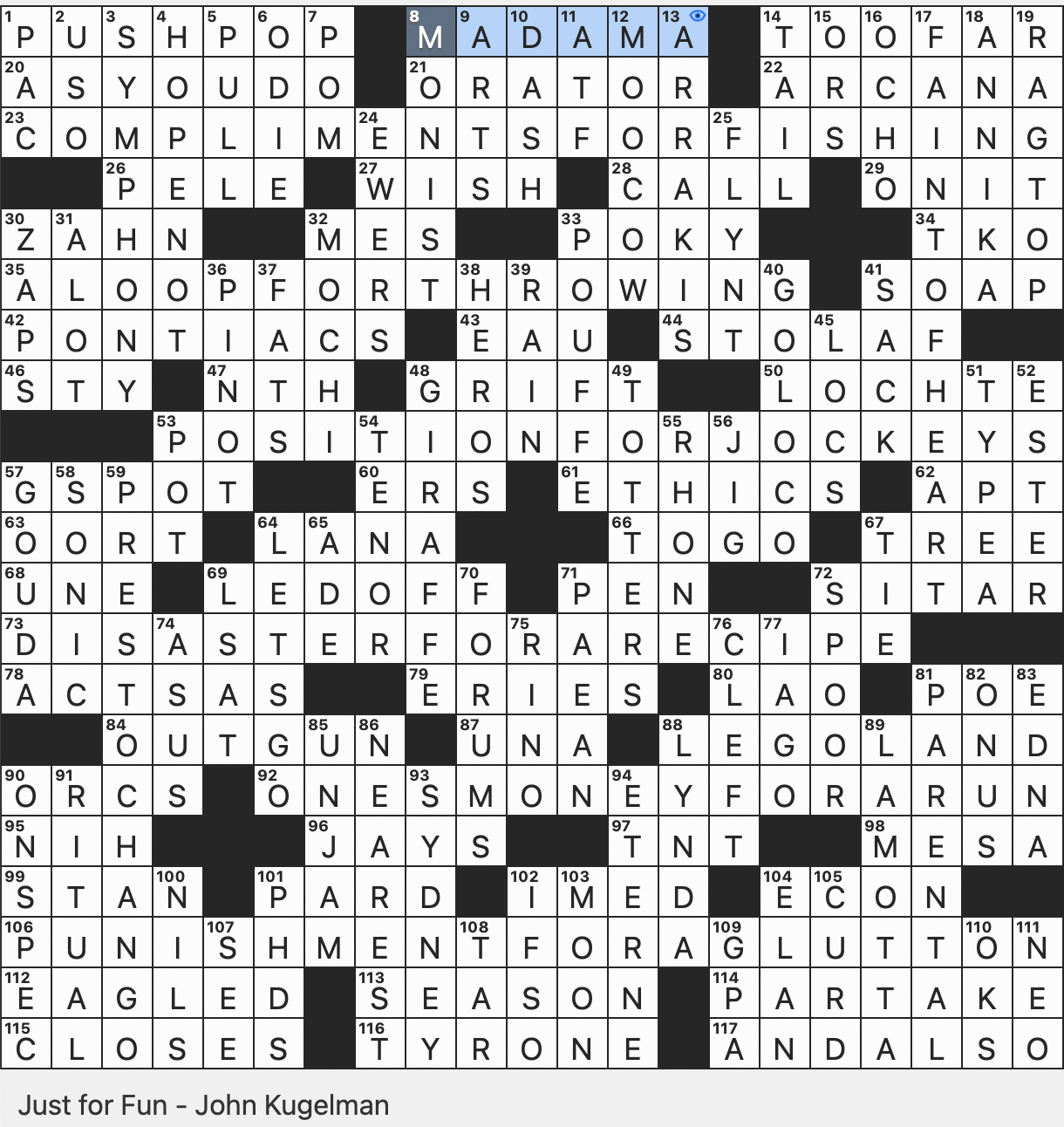 Rex Parker Does The NYT Crossword Puzzle Spice Planet In The Dune Universe SUN 12 8 24 Tusked Warcraft Race Chewy Japanese Dessert Candy That Resembles A Tube Of Lipstick 