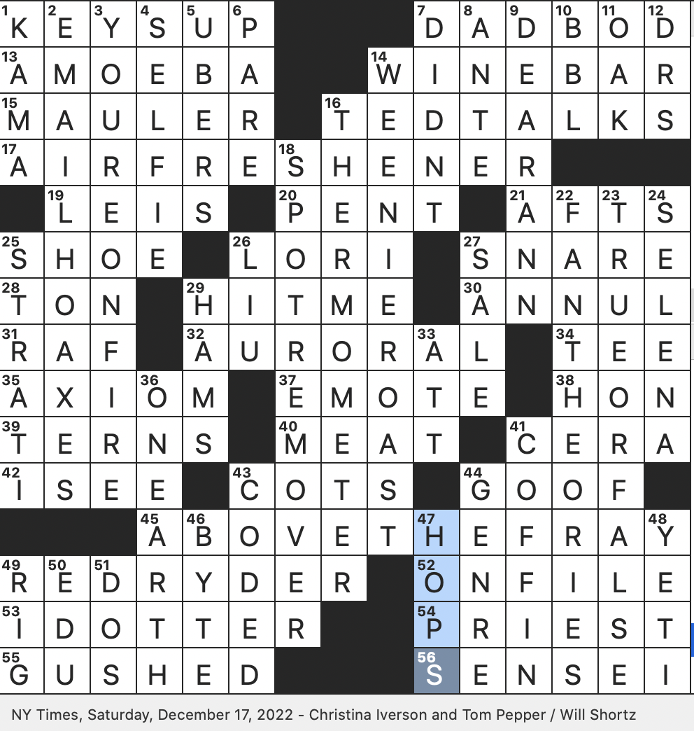 Rex Parker Does The NYT Crossword Puzzle Start Of An Old Advice Column SAT 12 17 22 Forked tailed Fliers Honorific That Translates To Born Before Eschews A Cab Say Rex Parker Does The NYT Crossword Puzzle Start Of An Old Advice Column SAT 12 17 22 Forked tailed Fliers Honorific That Translates To Born Before Eschews A Cab Say