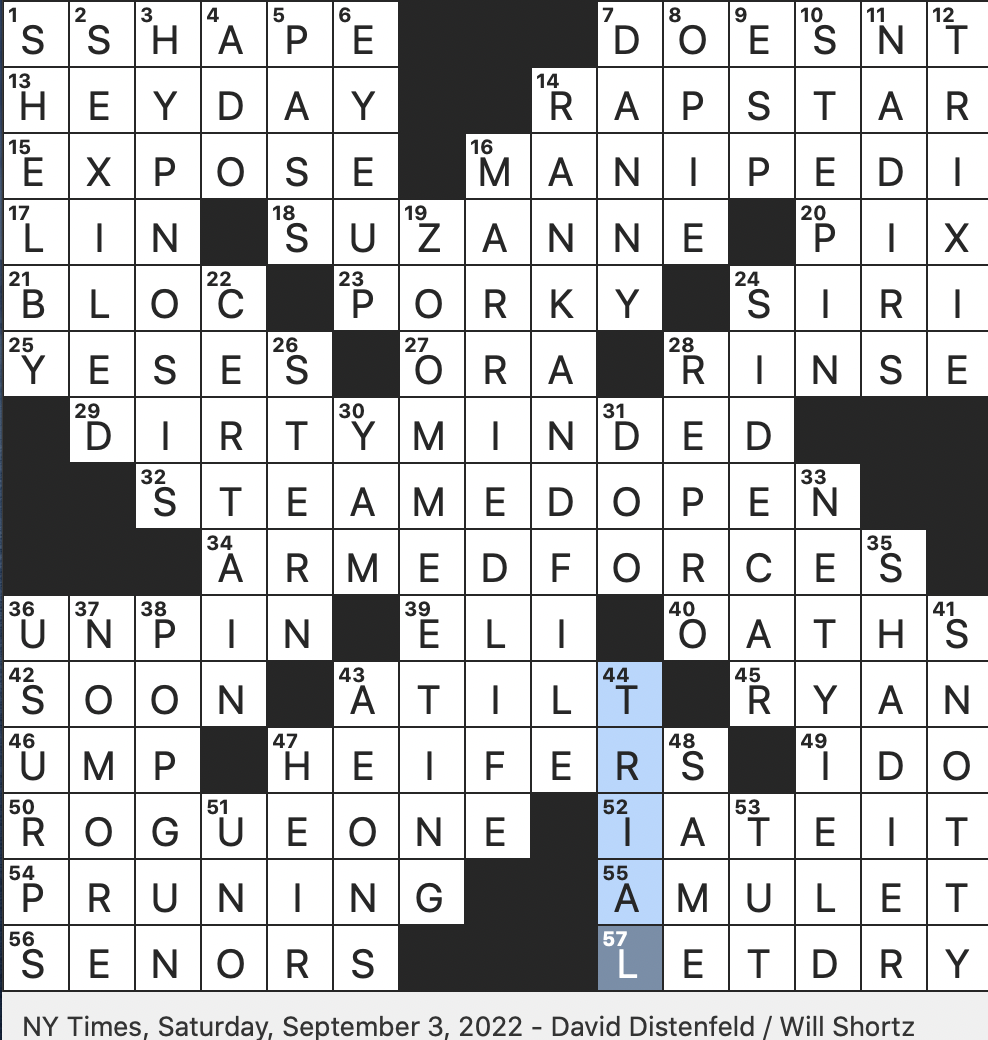 Rex Parker Does The NYT Crossword Puzzle Temporarily Banished From A Dorm Room In A Way SAT 9 3 22 Cartoon Known For Bursting Out Of A Drum Somers In The