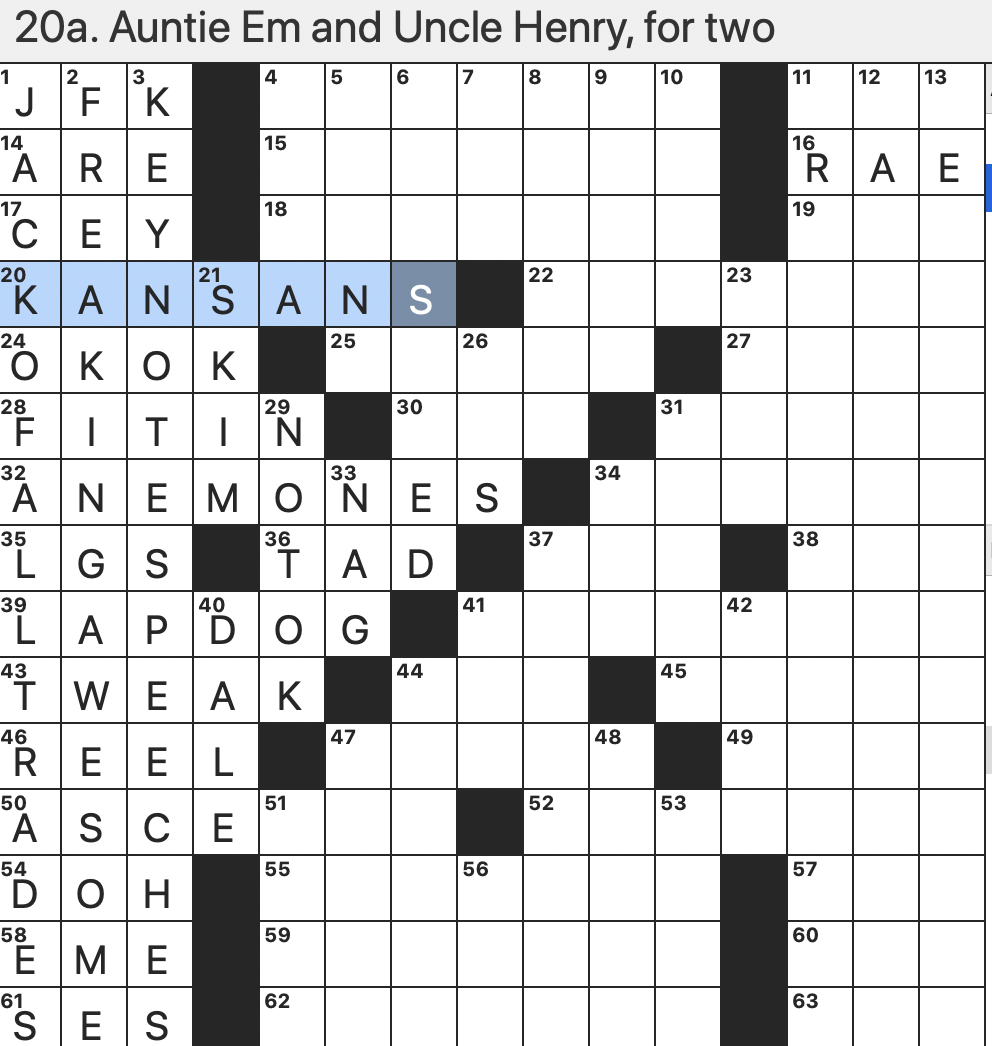 chef's mushroom wsj crossword clue