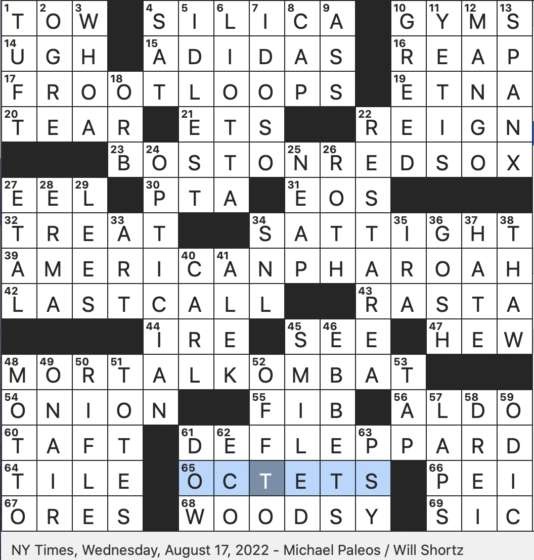 Rex Parker Does The NYT Crossword Puzzle Video Game Franchise Featuring Sub Zero And Sonya Blade WED 8 17 22 Hairy Cryptids Aurora s Greek Counterpart Star Wars Cantina Patrons For Short 