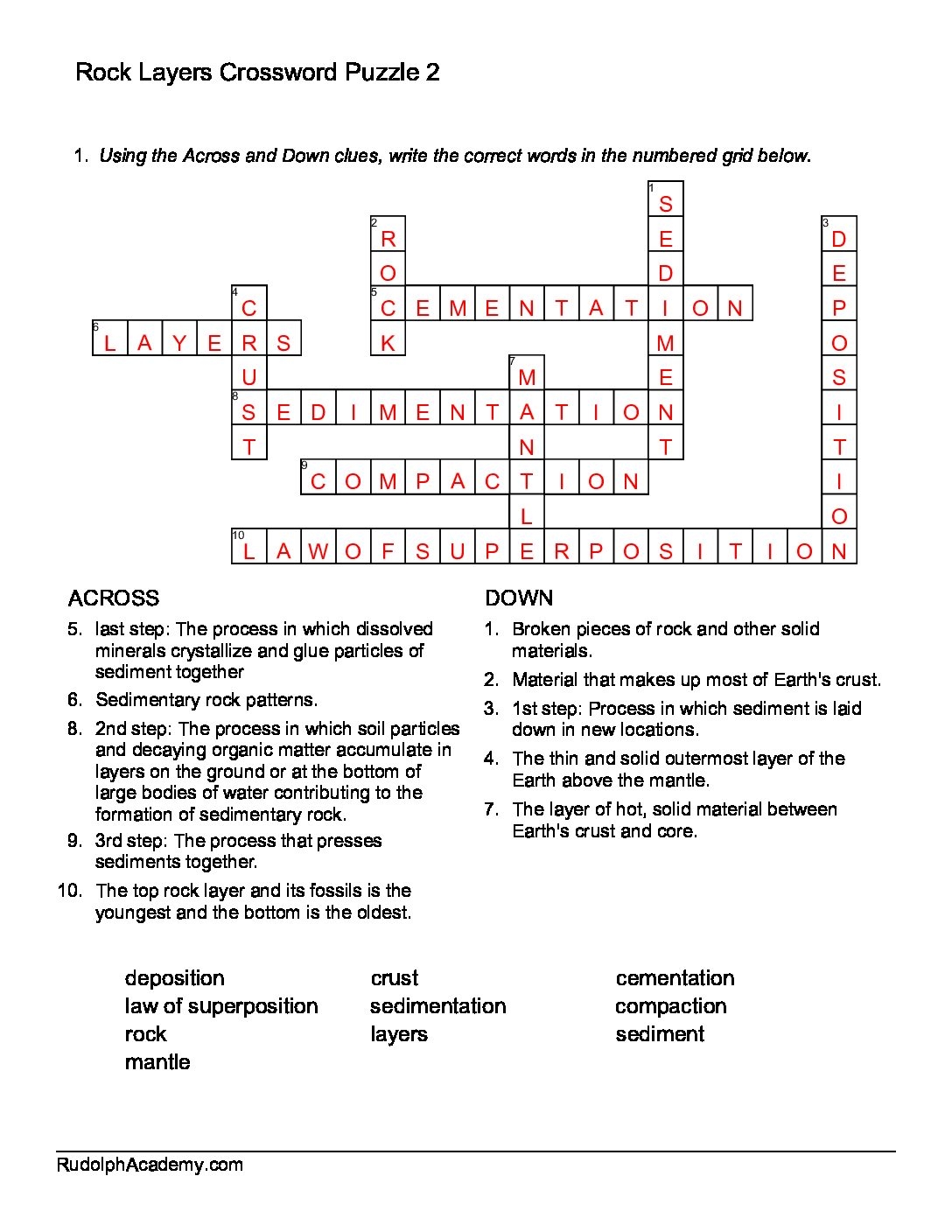 Rock Layers Crossword 2 Answers Rudolph Academy Resource LibraryRudolph Academy Resource Library Rock Layers Crossword 2 Answers Rudolph Academy Resource LibraryRudolph Academy Resource Library