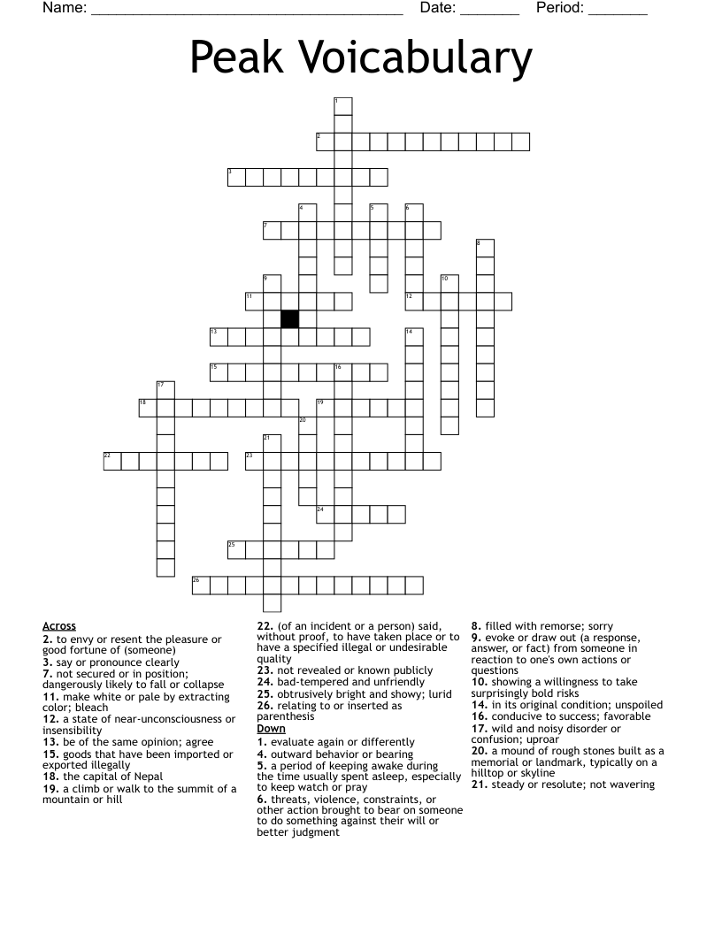 Rocky Hill Crossword Clue 3 Letters Letters