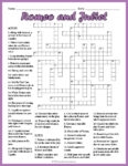 ROMEO JULIET Crossword Puzzle Worksheet Activity Made By Teachers