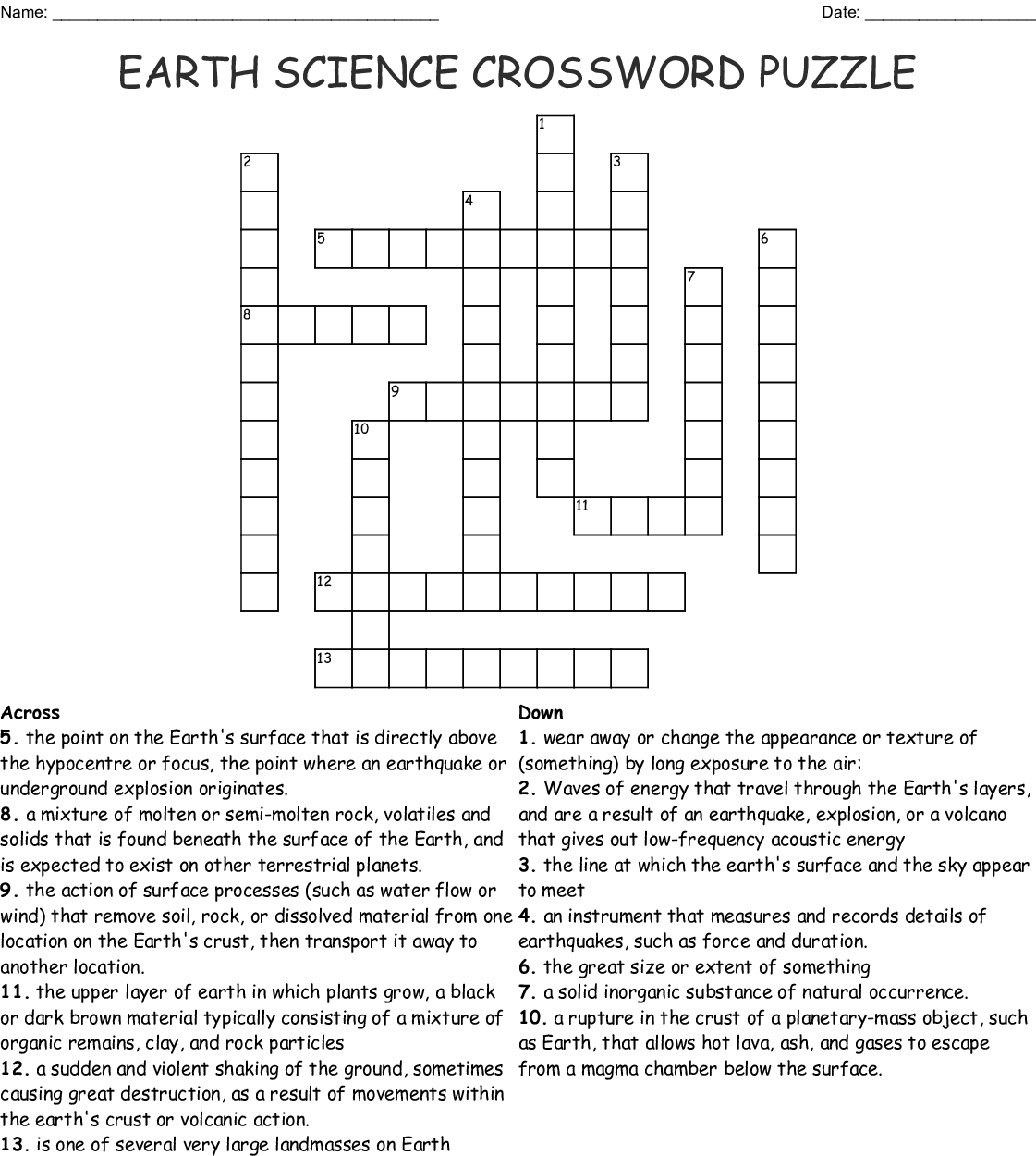 Science Crossword Puzzles Printable With Answers Emma Crossword Puzzles Science Crossword Puzzles Printable With Answers Emma Crossword Puzzles