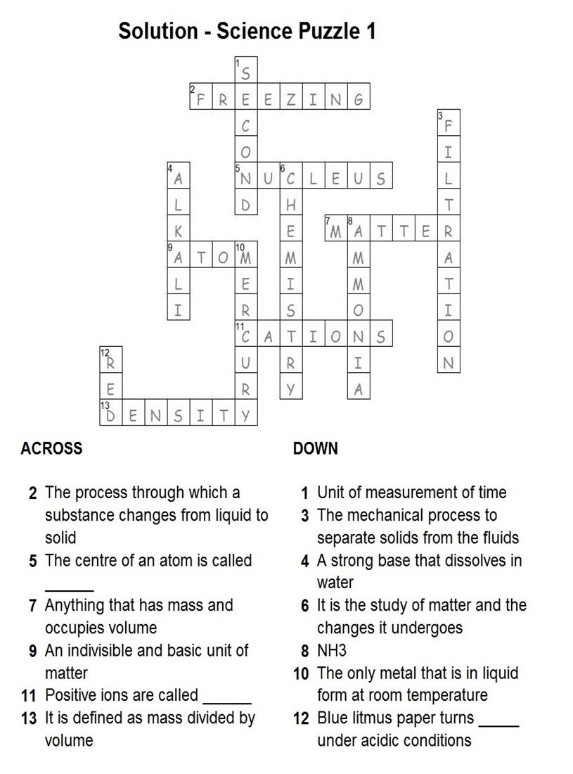 Science Crossword Puzzles Printable With Answers Emma Crossword Puzzles Science Crossword Puzzles Printable With Answers Emma Crossword Puzzles