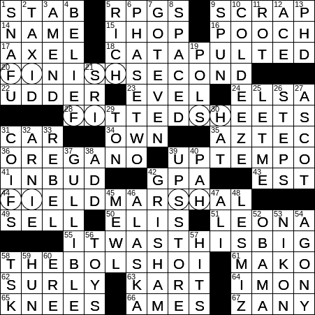 Senior British Military Rank Crossword Clue Archives LAXCrossword