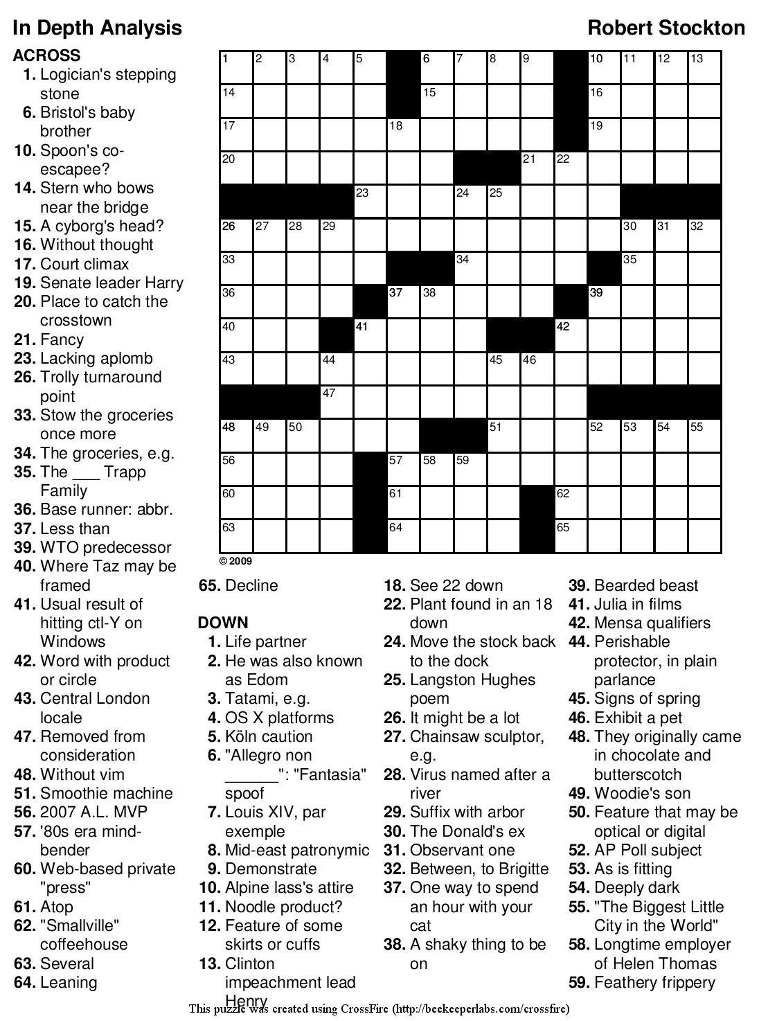 sheffer crossword puzzle today