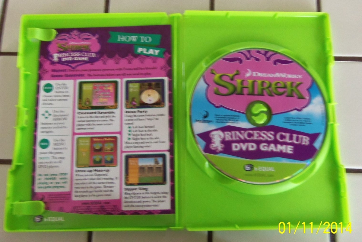 SHREK PRINCESS CLUB DREAMWORKS DVD GAME 4 GAMES N 1 NEW EBay