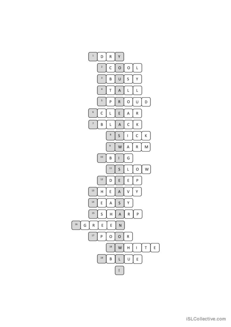 Simile Crossword Puzzle Crossword English ESL Worksheets Pdf Doc Simile Crossword Puzzle Crossword English ESL Worksheets Pdf Doc