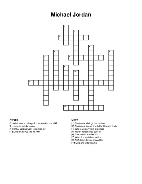 Soccer Crossword Puzzle