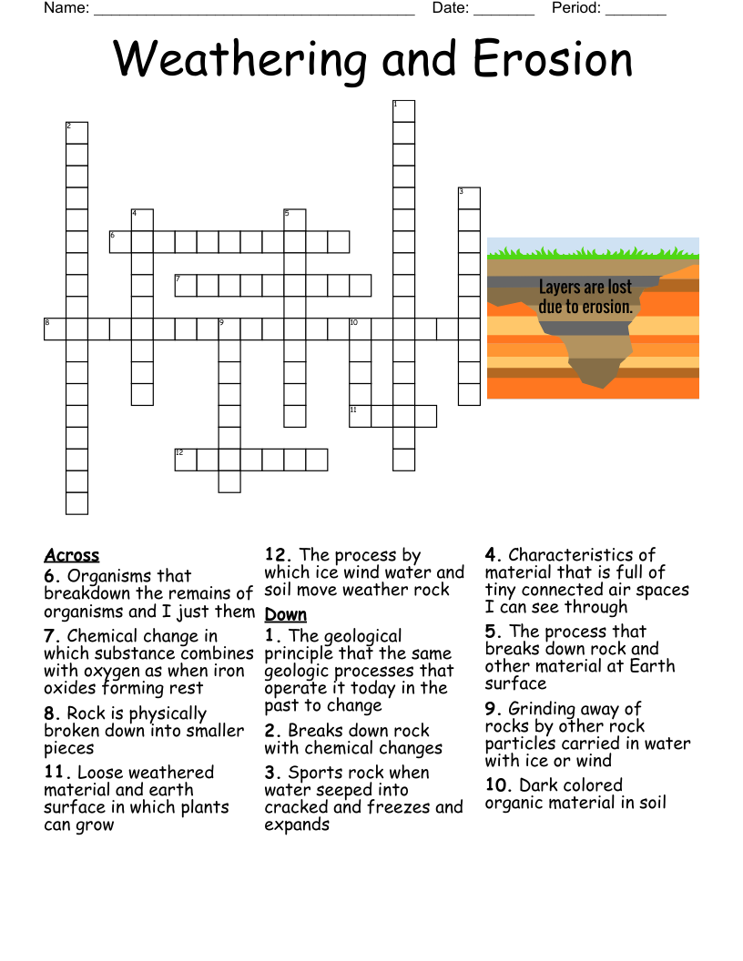 Soil Formation Crossword WordMint
