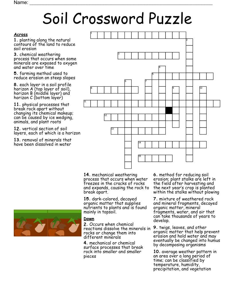 Soil Formation Crossword WordMint