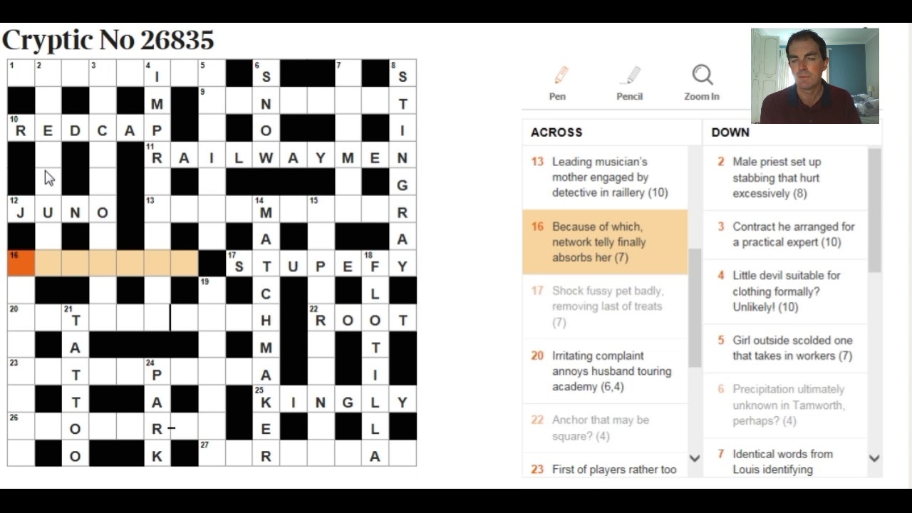 Solving The Times Crossword On 20 Sept 2017 YouTube