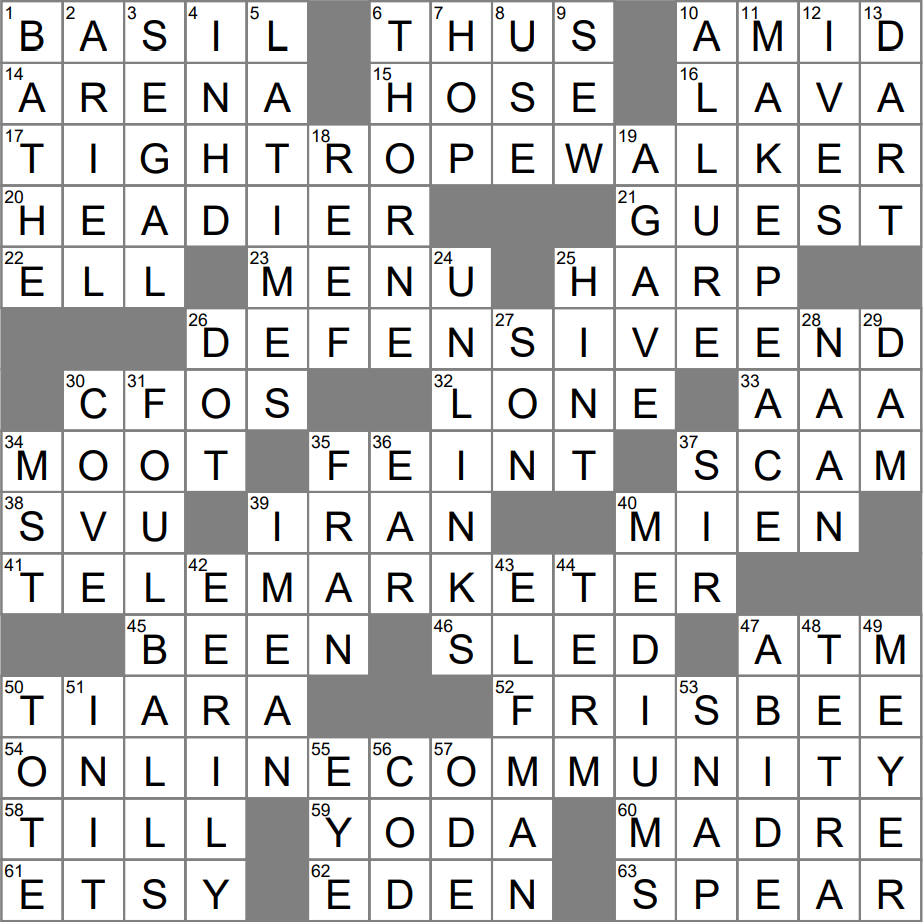 soupcons nyt crossword