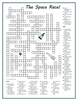 Space Race Crossword Puzzle Review By Elise Parker TpT TpT Space Race Crossword Puzzle Review By Elise Parker TpT TpT