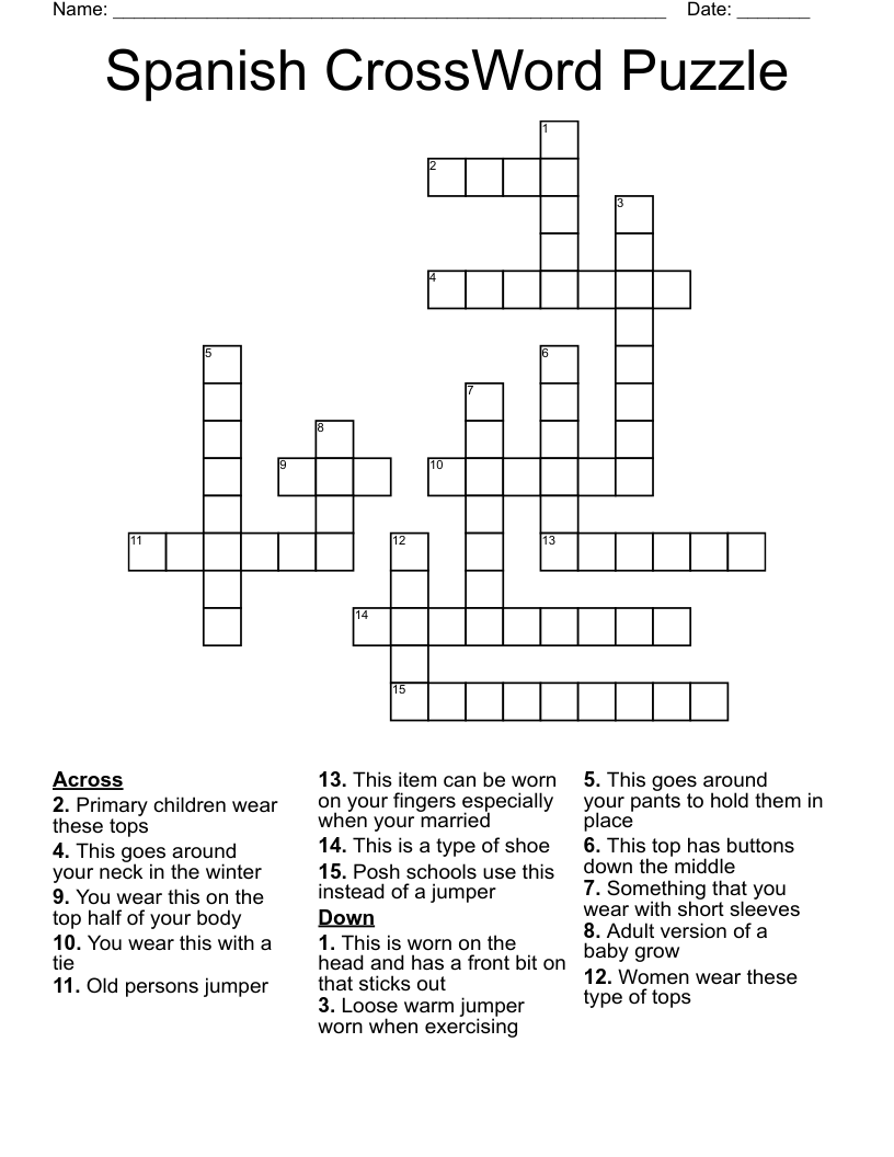 Spanish Crossword Puzzle Solver