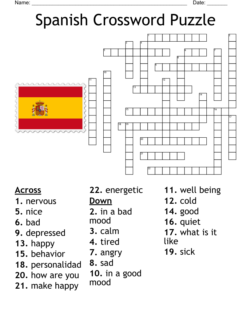crossword puzzles spanish