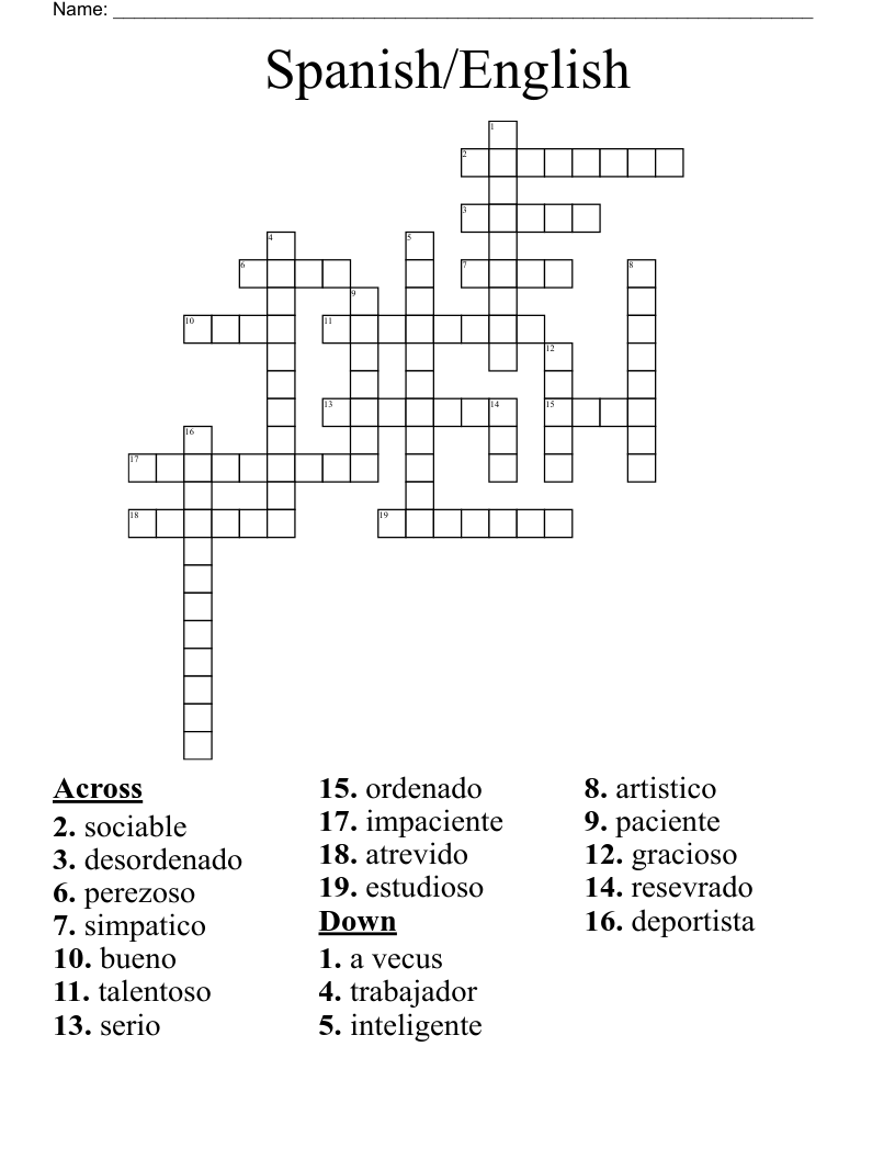 spanish that crossword clue