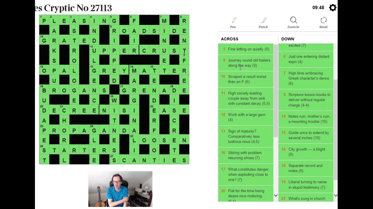 Speed solving The Times Cryptic Crossword YouTube