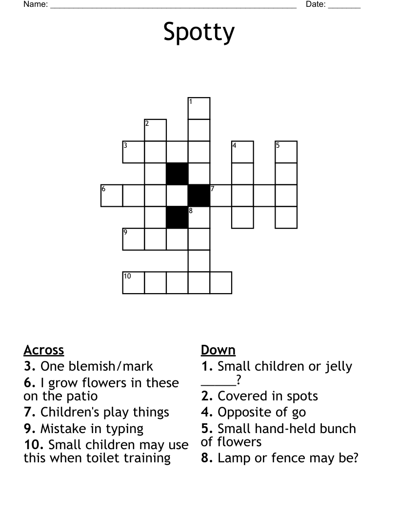 blemish crossword clue