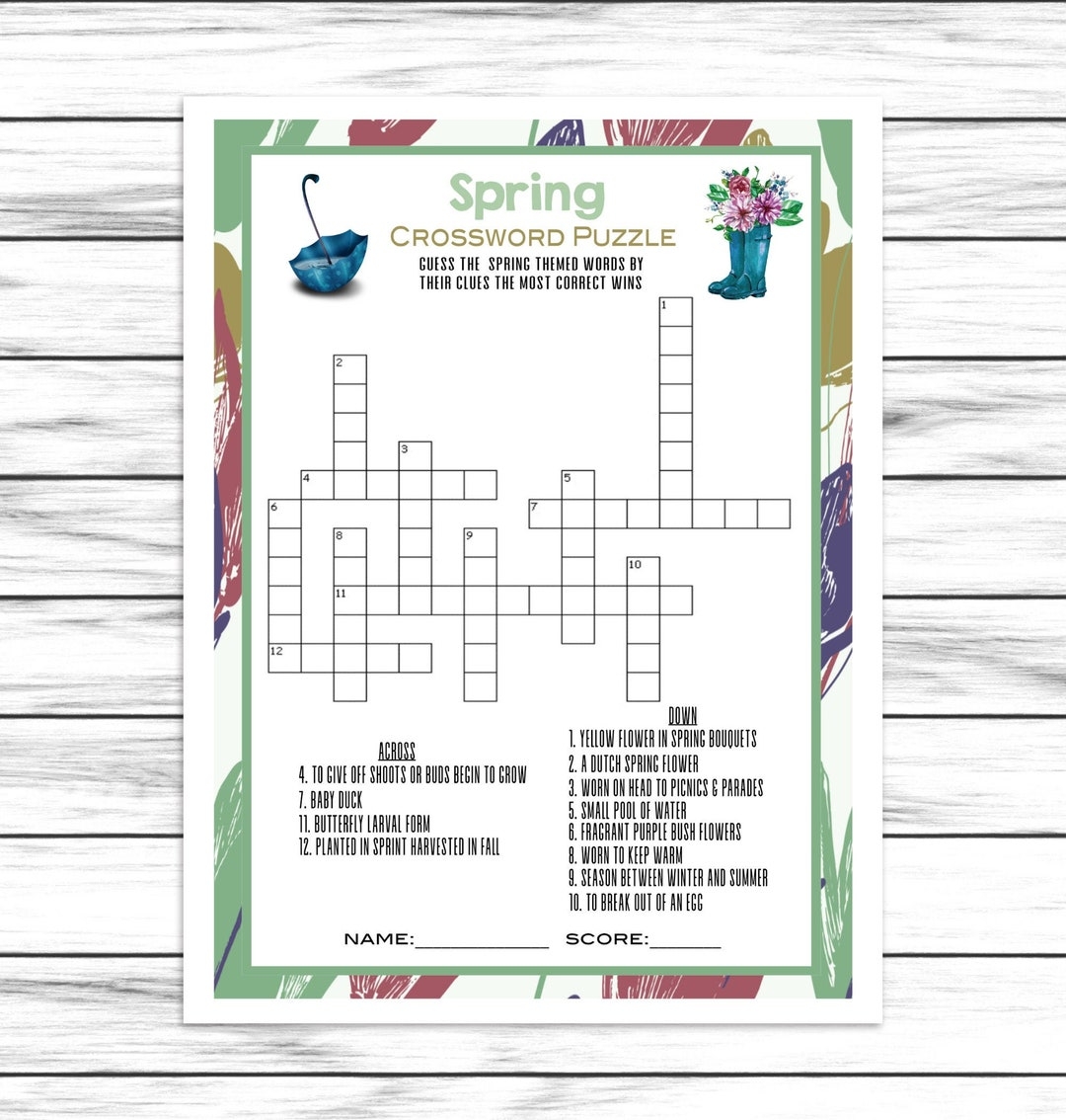 Spring Crossword Puzzle Game Spring Party Game Word Game For Adults Kids Easter Party Printable Virtual Game Family Reunion Instant Etsy Spring Crossword Puzzle Game Spring Party Game Word Game For Adults Kids Easter Party Printable Virtual Game Family Reunion Instant Etsy