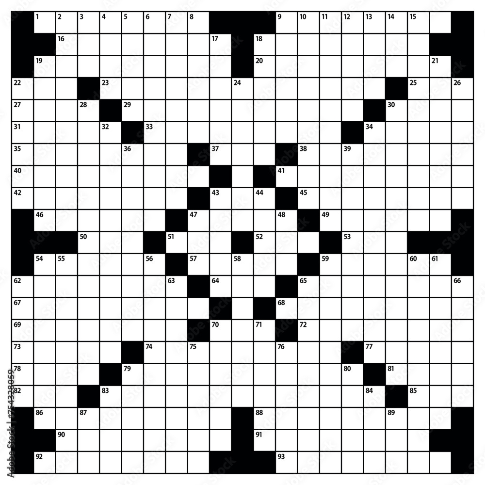 Square Crossword Puzzle Vector Graphic American style Crossword Puzzle Square Crossword Puzzle Vector Graphic American style Crossword Puzzle