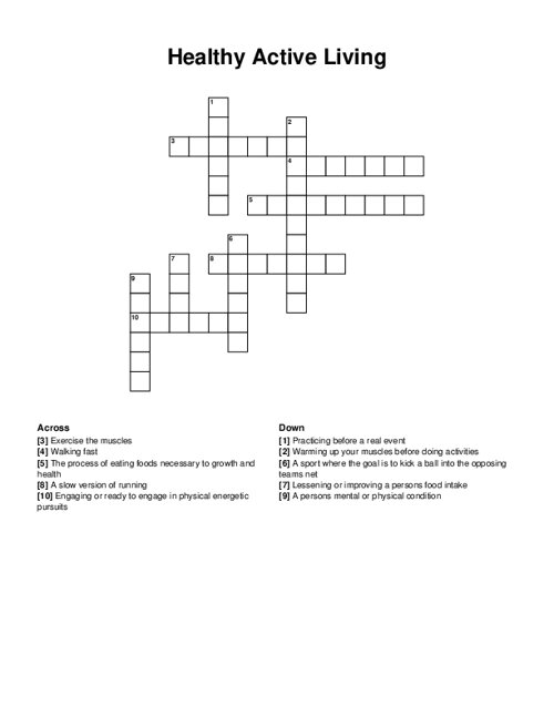 Stress And Anxiety Crossword Puzzle