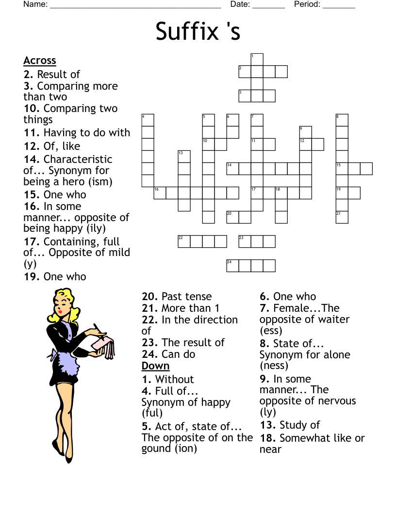 Suffix s Crossword WordMint