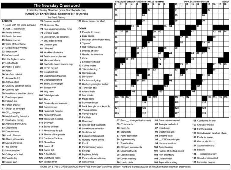 Sunday Crossword By Evan Birnholz Printable Crossword Puzzles