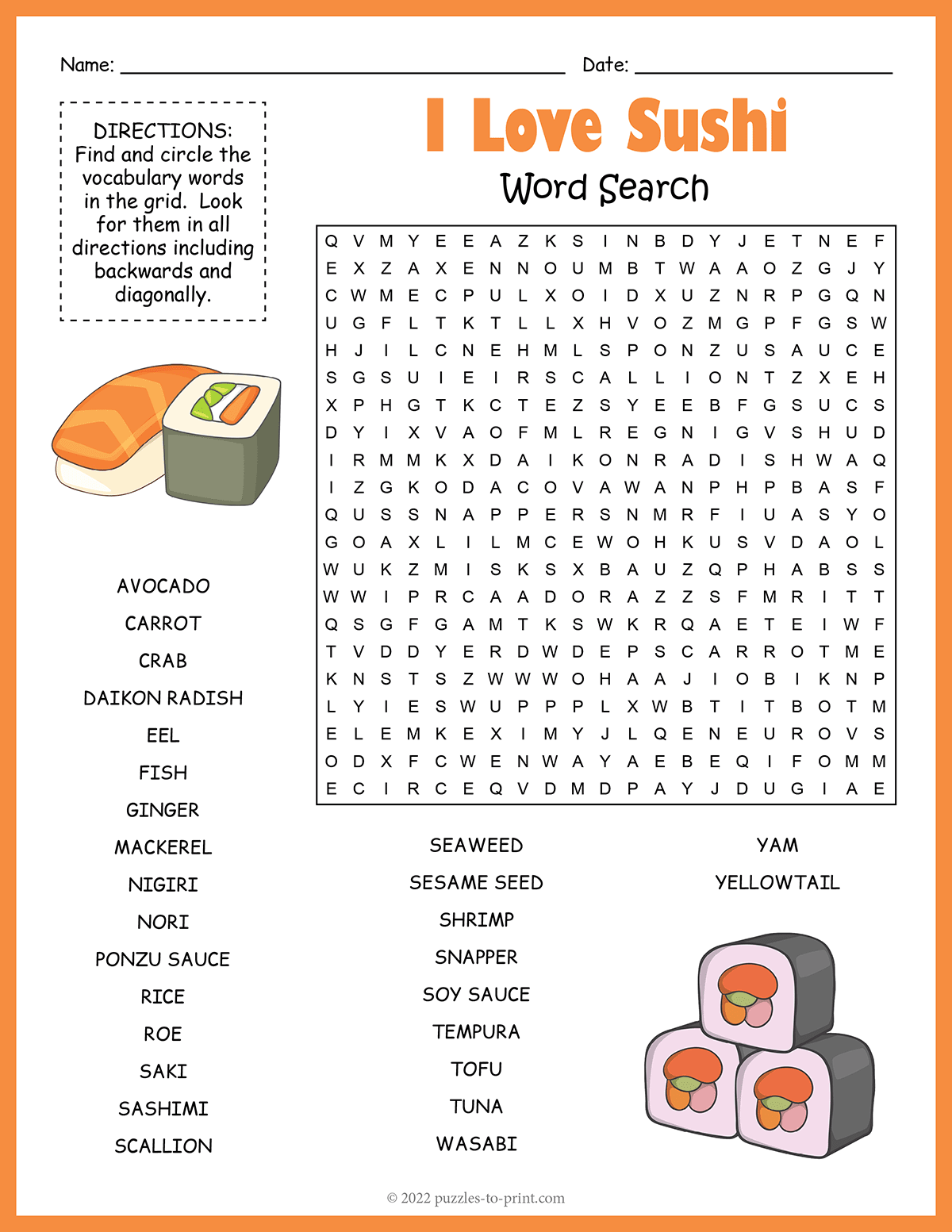 sushi seaweed crossword