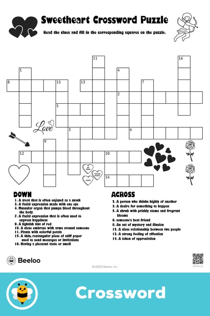 Sweetheart Crossword Puzzle
