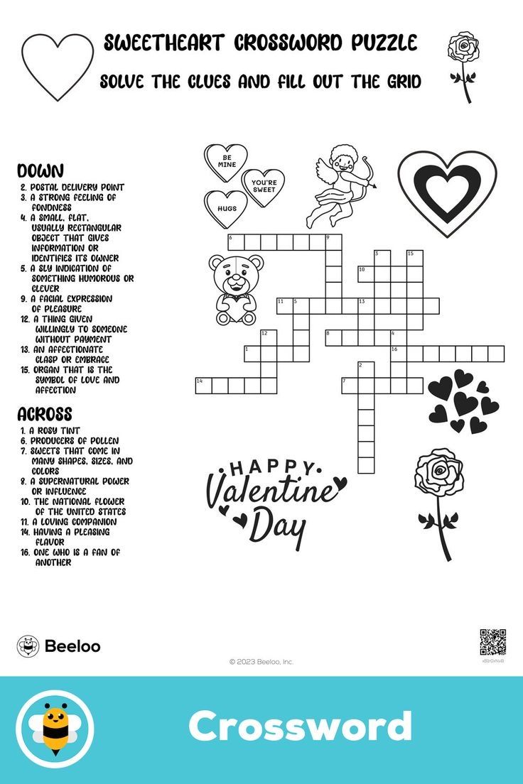 Sweetheart Crossword Puzzle