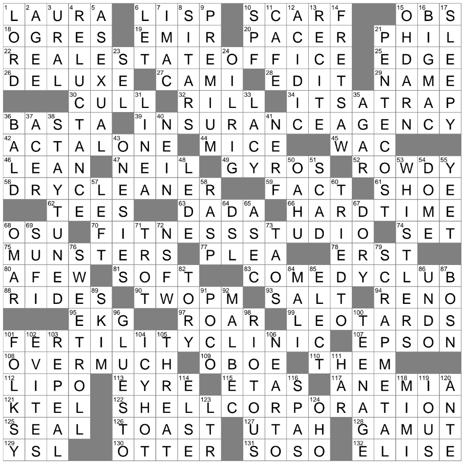 Sword Side Crossword Clue Archives LAXCrossword
