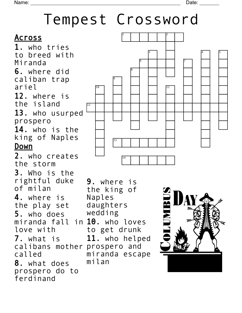 Tempest Crossword WordMint Tempest Crossword WordMint