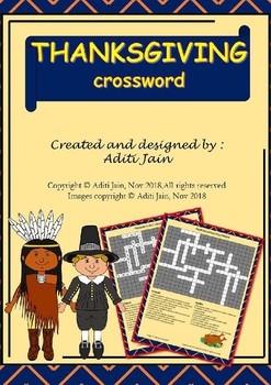 THANKSGIVING DAY Crossword Puzzle By Creative Learning For Curious Minds