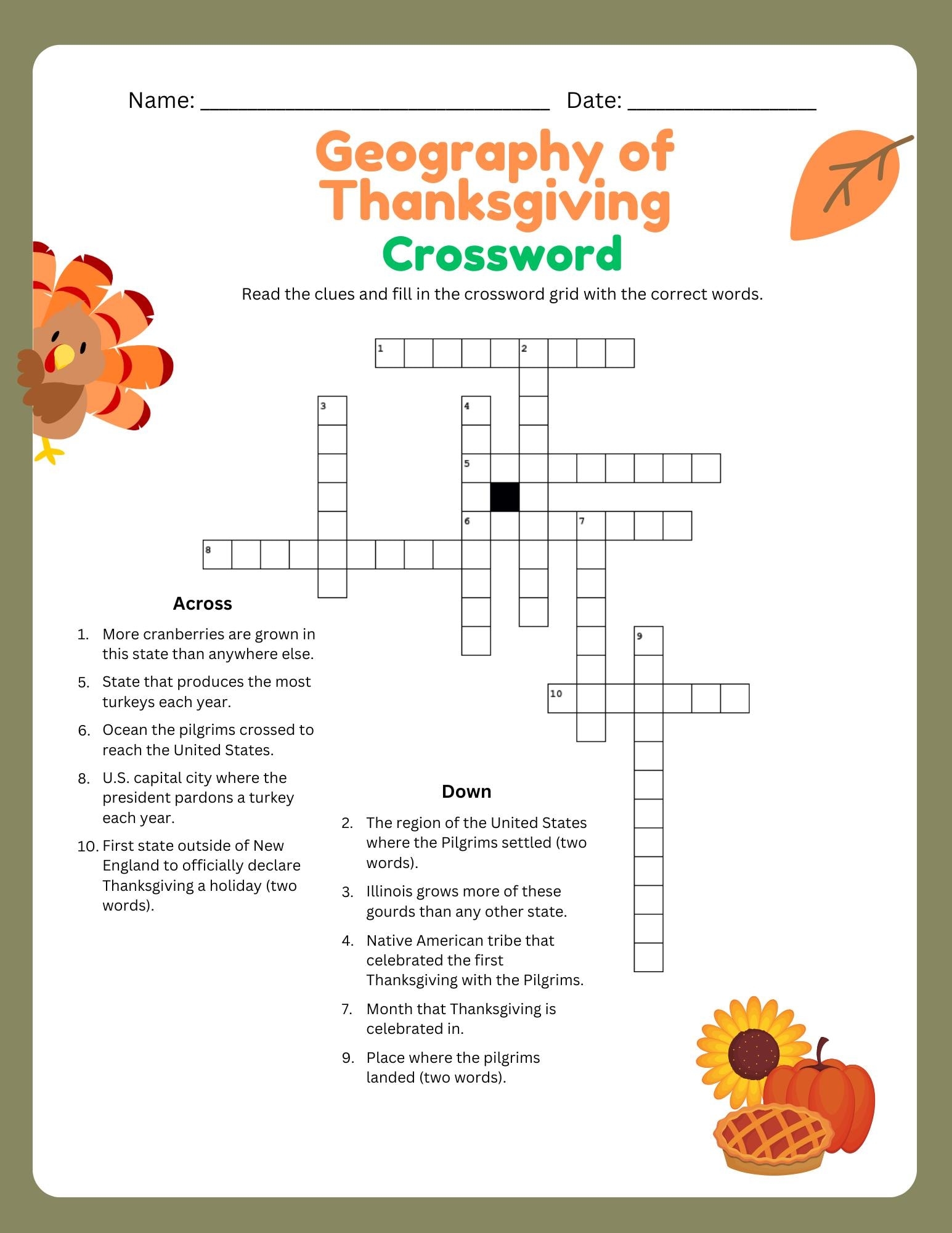 Thanksgiving Geography Bundle Pack For Grades 2 5 Etsy