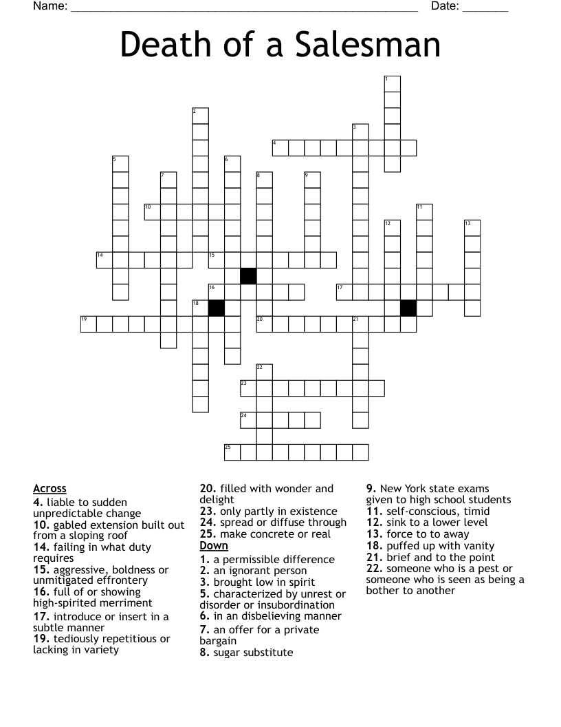 The Crucible Act III Vocab Puzzle Crossword WordMint